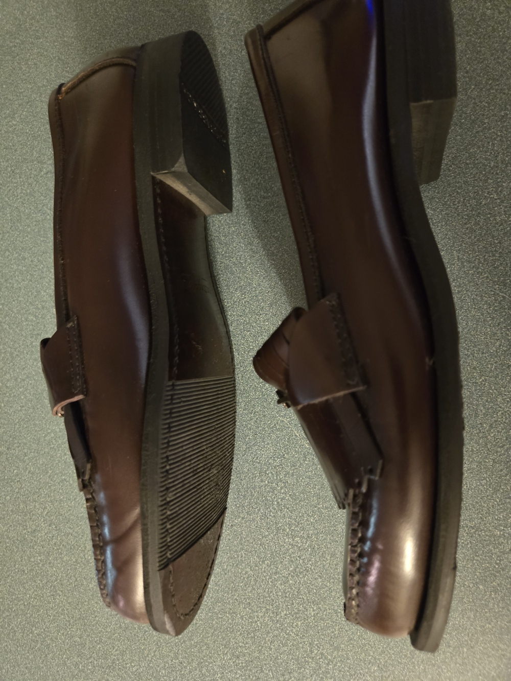 G.H. Bass & Co. Brown Leather Kiltie Bit Loafers - Picture 2 of 6